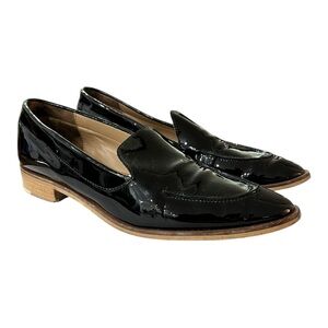 Everlane Womens The Patent Leather Modern Oxfords Loafers Black Size 10